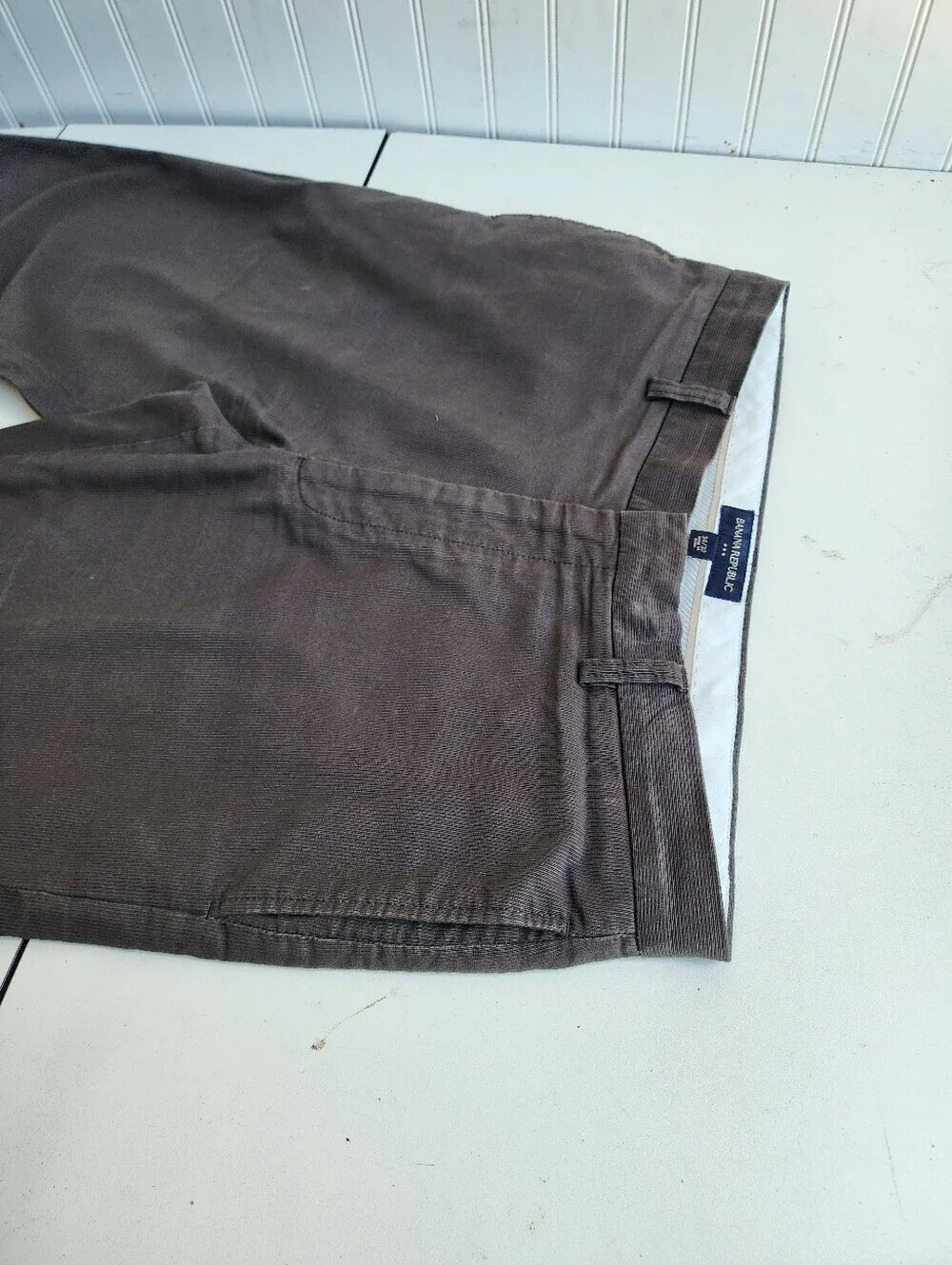 Banana Republic Emerson Chinos Brown Gray 100% Cotton Size 34 X 32